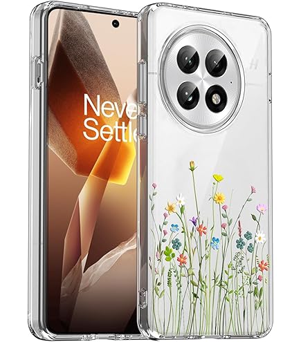 Cute Roseflower Case For OnePlus 12 5G - Clear TPU Bumper, Flexible, Shock-Absorbent