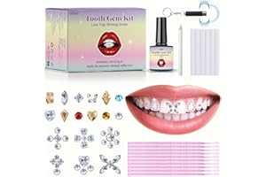 ELIISKINN Tooth Gems Kit | DIY Teeth Crystal Decoration Kit for Women, Fashionable Removable Diamond & Rhinestone Tooth Jewels with Storage Case for Temporary Sparkling Smile Accessories