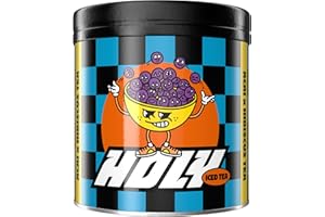 HOLY ENERGY HOLY Iced Tea Acai x Hibiscus Tea | 50 portions with antioxidants & superfoods | Sugar-free iced tea with Relax formula | Vegan with 100% natural fruit flavours