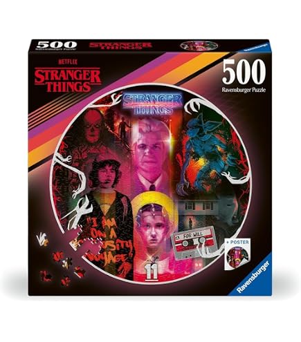 Clementoni - Puzzle 1000 Pezzi per Adulti e Ragazzi, Special Series, Tema Serie TV Netflix Stranger Things, con Poster Incluso, Compact Box, Idea Regalo Uomo e Donna, Made in Italy, 70x50 cm
