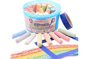 Smart Planet® Craie de peinture de rue 43 pièces + ruban adhésif pour enfants pour peindre sur la route