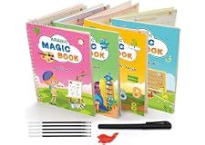 Arabic Magic Copybook TecheiTulip Reusable Handwriting Tracing Practice kit Preschool Calligraphy Set Easy Grip Pen&Refill 4