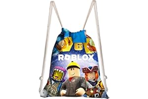 Bonamana Roblox Sac de gym avec cordon de serrage Grand sac à dos de sport avec cordon de serrage pour homme et femme Voyage Plage Cartable pour enfants, garçons, filles