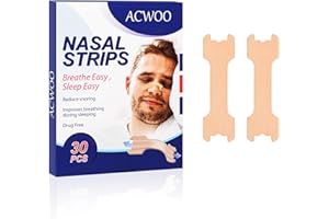 ACWOO Nasenpflaster Schnarchen, 30 Stück Nasenstrips Schnarchstopper, Anti Schnarch Pflaster, Snoring Nose Strips, Anti Schnarch Nasenpflaster für Sport und Schlaf, Besser Atmen Besser schlafen