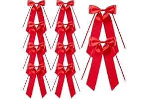 MORSUNBELA Schleifen Rosa Geschenkschleifen Deko Hochzeit Pink Geburtstags Schleife für Torte Geschenk Kommunion Weihnachten Girlande,10 Stück