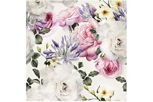 murando Vlies Tapete Blumen - Deko Panel Fototapete Wanddeko 10 m Tapetenrolle Mustertapete Wandtapete modern design Dekoration - Rosen f-B-0263-j-b