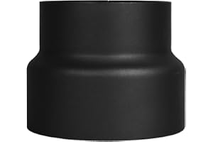 LANZZAS Riduzione del tubo della stufa da 150 mm a 130 mm, colore: nero - altri tubi della nostra gamma, clicca qui.