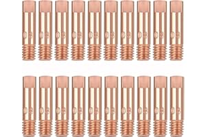 HNJKJEU Consumabili Mig 0,8 Mm 20 Pezzi Punta Guidafilo, Ugello Saldatrice Filo, Punta di Contatto in Rame Suggerimenti per I Contatti di Saldatura per Consumabili Torcia 15Ak Mig/Mag (0.8)
