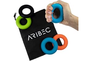 ARIBEC Circulo Fortalecedor de Antebrazos, Pelotas Antiestres Adultos, Ejercicio en Casa, Antebrazo Ejercitar, Pelota Rehabilitación Mano, Stress Ball, Bola Antiestres