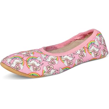 Chaussons De Gymnastique Fille - Coton Bio Semelle Caoutchouc - Pour école Waldorf Et Eurythmie