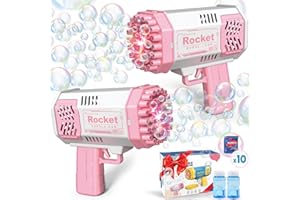 JONEG Toys for 3-8 Year Olds Kids Girls: 2 Pack Bubble Gun Bubble Machine for Boys Kids Gifts for Age 3 4 5 6 7 8 Years Old Girls Boys Birthday Toy for Toddlers Ages 3-8 Outdoor Garden Bubble Maker