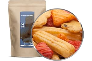 CRACKERSCOMPANY 3 x 200g Fuji Mix Reiscracker bunter Mix aus Reiskräcker Snack fettfrei würzig mild vegetarisch vegan laktosefrei