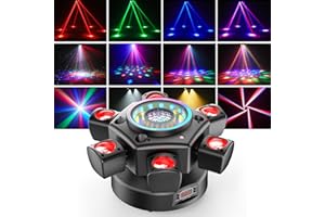 FODEXAZY 150W Beam Moving Head Bühnenlicht, RGBW LED Disco Magic Ball Effekt mit Fernbedienung Partylicht Scheinwerfer DMX512 Strobe für Halloween KTV DJ Hochzeit