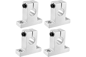 sourcing map 4Pcs SK12 Linéaire movement Rail Tige serrage fixation Guide support pour 12mm Dia arbre