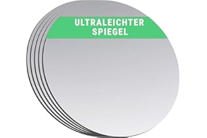 ‎FALKENHORN Falkenhorn Handspiegel – doppelseitiger, ultraflacher Acryl-Spiegel rund, ideal für Basteln, Kinder, Deko, DIY, Geldbörse, Kosmetik, Tasche – 7,0 cm (rund), 5 Stück
