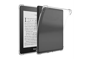 GIOPUEY Cover per Kindle Paperwhite 12th 2024, Scocca Posteriore in TPU Morbido, Copertura Sottile, Protezione Airbag, Custodia Compatibile con Kindle Paperwhite 12th 2024-trasparente