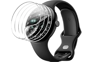 zZjoOoj 4 unidades para Google Pixel Watch 4 45 mm Protector de pantalla, bordes curvados antiarañazos, protector de pantalla HD con suave protector de pantalla de TPU
