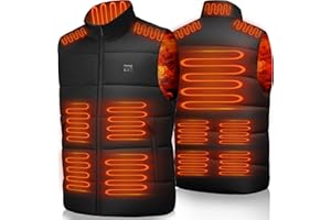 Rasfalo Beheizbare Weste, Heizweste für Herren Damen mit 15 Heizzonen 3 Einstellbar Temperatur Elektrische Beheizte Weste, Heizjacke Wärmeweste, Beheizbare Jacke für Wintersport im Freien (Ohne akku)