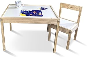 MAKE THIS MINE MakeThisMine - Kids Wooden Table and Chairs Set - Childrens set of 2 Chairs & Table, Premium Pine, Sturdy & Durable, Ideal for Playrooms and Nurseries