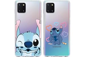 OMYZO [2 Piezas] Funda para Samsung Galaxy Note 10 Lite 4G 6,7",Carino Patrón Anime Dibujos Animados Transparente Suave TPU Silicona Carcasa Antichoque Protectora Case Compatible con Samsung Note 10 Lite