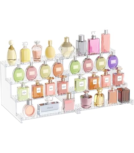 Care&More LED Display Ständer - 3-stöckiger Acryl Organizer Für Parfüm & Figuren