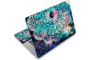 TOLULU Vinilo adhesivo para ordenador portátil de 12; 13; 13,3; 14; 15; 15,4 y 15,6 pulgadas, funda protector artístico (2 reposamuñecas gratis incluidos), decorativo, impermeable desechable, diseño mandala