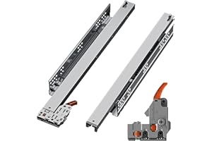 Decoranddecor Undermount Drawer Runners 250mm Full Extension Soft Close Steel Cabinet Hardware - 35 kg Capacity Drawer Slides - Min 263mm Internal Cabinet Depth