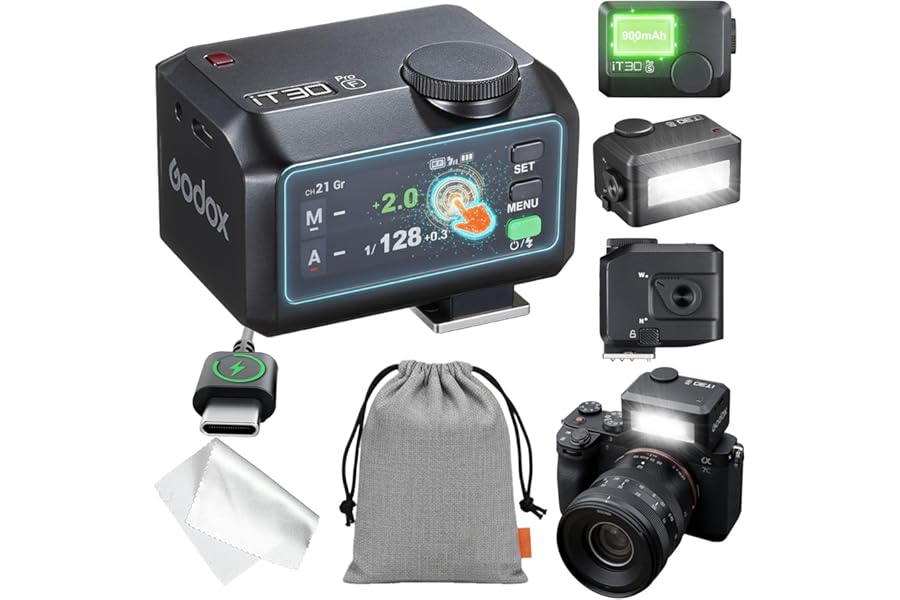 Godox iT30Pro F TTL Mini Camera Flash, iT30 Pro F 2.4G HSS 1/8000s TTL Wireless Flash, Compatible with Fujifilm X100VI XT5 XM5 XT30 II XT50 XS20 XS10 X-E4 X-T4 X-T3 GFX50R