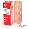 MY ARMOR Soft Cotton Crepe Bandage for Ankle and 2 Extra Clips - 15cm X 4mt - Pack of 1