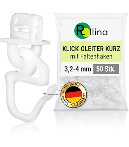 Ars Vivendi Hinno HC 71 Clic-Gleiter: Faltenhaken Für 4mm Alu-Vorhangschienen