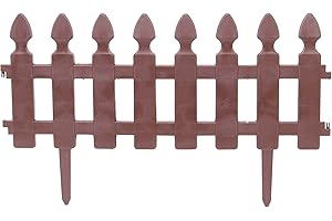 THESECRETHOME.ES The Secret Home - Set de 4 Vallas para Jardín – Vallas de Propileno – Color Marrón - Decoración y Protección para Hogar - Ideal para Jardín, Piscina y Terraza (Modelo 6)