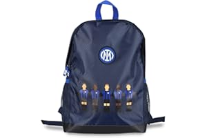 Inter - Zaino Scuola per Bambini e Bambine, Collezione Esclusiva Calcio Balilla, 28x16x42 cm, per i Tifosi Nerazzurri più Piccoli - Prodotto Ufficiale