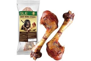 SLE Carne de Vacuno Hueso Grande para Perros, Hueso de Ternera para Masticar Fortalecedor de Dientes Stick Dental Dog Snack (S, Cerdo)