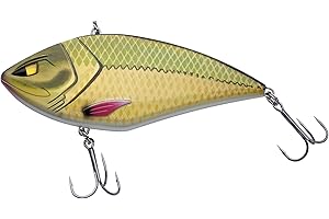 Berkley Zilla Lipless Pike Fishing Lure -Fast Sinking Jerkbait / Crankbait with with extreme Loud Rattle, Fusion 19 Treble Hooks - Lead Free