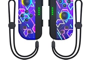 Bonacell Wireless Controller Kompatibel mit Switch/OLED/Lite, Ersatz für Switch Kabellose Controller mit RGB-Beleuchtung, Dual Vibration, 6-Axis Motion Control, Wake-up, Turbo Function