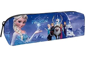 TMXKDSJ Trousse Scolaire, Frozen Single Trousse, Fourre-Tout pour l'école, Étui à Crayons pour Filles et Garçons, Grande Capacité, Trousse Textile Rectangulaire, 20 x 5,5 x 6 cm