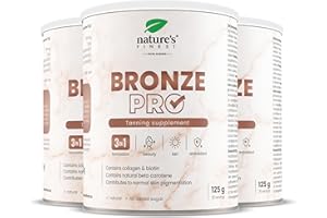 NATURE'S FINEST BY NUTRISSLIM Nature's Finest Bronze PRO - Bronceador Solar Acelerador con Betacaroteno y Vitaminas Para el Pelo y Piel, Antioxidantes de Vitamina C y E, Potenciador del Bronceado y Belleza de la Piel