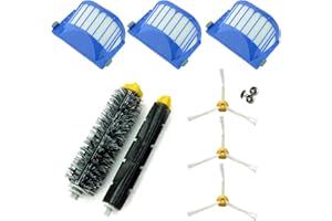 ASP ROBOT MIRTUX Kit de Recambios Compatible con Roomba serie 600 - Repuestos para Roomba 610, 615, 620, 630, 635, 650, 660, 680, 690, 695... (Todos los modelos) - Pack de Rodillos, Filtros, Cepillos Laterales