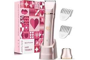 RAXMETRY Depiladora Facial Mujer, Rasuradora Mujer Zona Intima, 2 en 1 Removedor de Vello Facial y Corporal Recargable para Mujeres, Indoloro Afeitadora Mujer, IPX7 Impermeable, Uso en Seco y en Mojad