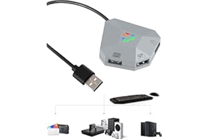 Joso Keyboard and Mouse Adapter for NSwitch.Xbox,PS4, Switch Keyboard Adapter for Playing Fortnite Apex.FPS,RTS, Plug and Play Converter Support Mice Sensitivity Adiustment