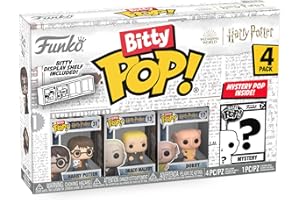 Funko Bitty Pop! Harry Potter - Harry Potter™, Draco Malfoy™, Dobby™ et Une Mini-Figurine Mystère en Surprise - 2.2 Cm Collectionnable - Étagère Empilable Incluse - Idée de Cadeau
