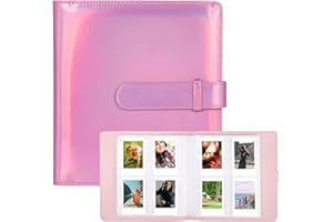 RUIBYTREE 256 Bolsillos Mini Álbum de Fotos para Fotos Polaroid,Adecuado para Fujifilm Instax Mini 12 11 9 8 7S 50S 40 26 25 EVO LiPlay Instant Camera/Mini Link SP-1 Printer (Rosa mágico)