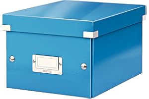 Leitz Wow Click & Store 60430036 Petite Boîte de Rangement A5 Bleu
