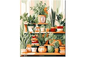 YALKIN Paint by Numbers Kits for Adults, Painting by Number Kits On Canvas,Without Frame DIY Color Oil Painting Acrylic Paints,Home Wall Decor 16x20in/40x50cm