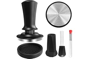 Yeelan Juego De Prensador De Café De 58mm, Accesorios Cafe Con Tamper 58mm, Espresso Wdt Tool Con 8 Agujas De Repuesto, Tapete, Tamper Cafe Para Barista, Amante Del Café