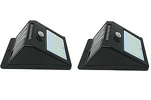 tempo di saldi 2 x Scheinwerfer 20 LEDs mit Solarpanel und Bewegungsmelder Dämmerungsstrahler