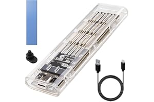 Amztour Boîtier SSD M2 Nvme Adaptateur M.2 Externe USB 3.1 Lecteur Disque Dur Externe NVMe USB-C pour PCIe M-Key 2230/2242/2260/2280 SSD Enclosure Haute Vitesse Tool-Free Boîtier Disque