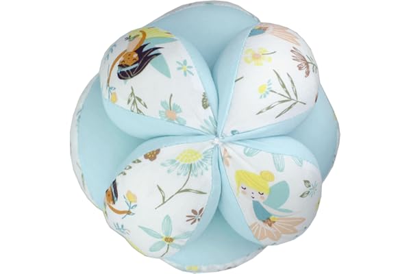 Pelota Textura Bebes - Material Montessori Bebe - Juguetes de Motricidad Fina - Pelota Sensorial (Hadas/Flores)