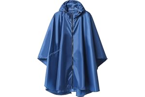 SAPHIROSE PONCHO Poncho Impermeable Mujer Unisex Reusable Chubasquero Hombre Capa de Lluvia Nieve