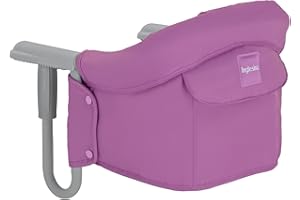 Inglesina Fast, Siège de Table Pliable, Rose (Fucsia), Facile à Transporter, Lavable, Installation Sécurisée, Jusqu'à 15 kg, 35 x 27 x 42 cm